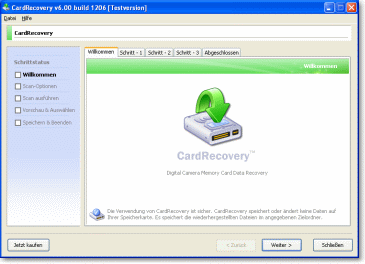 Card Recovery Screenshot