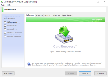 Card Recovery Screenshot